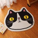 Tapis Tête de Chat Irrégulier – Illustration Kawaii | Chambre Enfant Salon 1