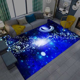 Tapis Galaxie – Motif Ciel Étoilé Cosmos Bleu Violet | Salon Chambre Enfant 1