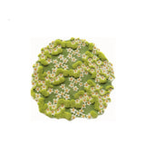 Tapis Rond Laine Artisanal Motif Fleurs Blanches – Salon & Table Basse 5