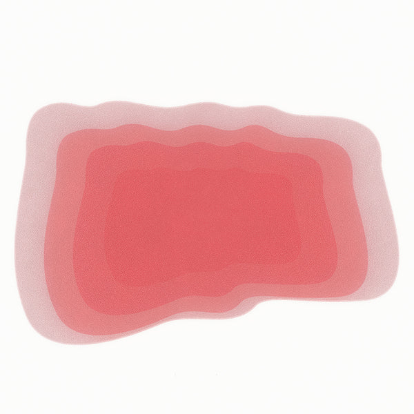 Tapis Irrégulier Forme Organique Coloré Velours Doux Salon