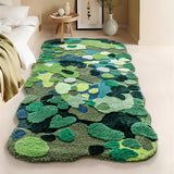 Tapis Touffeté Irrégulier Mousse Verte Forêt Tropicale Chambre 2