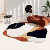 Tapis Forme Irrégulière Motif Abstrait Pie – Salon & Chambre 8