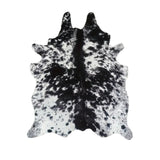 Tapis Forme Irrégulière Peau de Vache Noir & Blanc – Salon & Bureau 2
