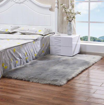 Tapis Rectangulaire Shaggy Imitation Mouton – Chambre & Salon