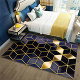 Tapis Rectangulaire Velours de Cristal Motif Géométrique – Salon & Chambre 1