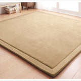 Tapis Velours Uni Épais – Couleurs Douces & Confort Tatami | Salon Chambre 7