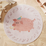 Tapis Rond Enfant Animaux & Alphabet – Chambre Bébé & Éveil – Plusieurs Motifs 10