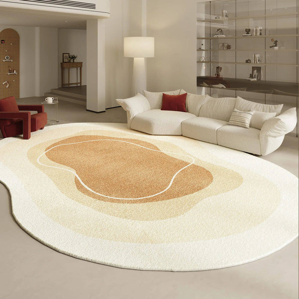 Tapis Rectangulaire Fausse Fourrure Motif Abstrait Luxe – Salon & Chambre