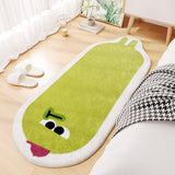 Tapis Chevet Ovale Expressions Cartoon Chambre Velours Coloré 4