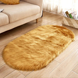 Tapis Ovale Imitation Laine Shaggy Poil Long – Chambre & Salon 6