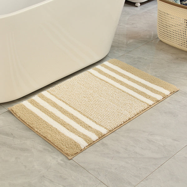 Tapis de Bain Rayé Épais Antidérapant – Salle de Bain & Cuisine