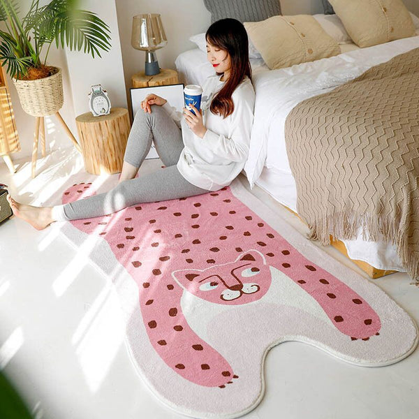 Tapis Forme Animale Irrégulière Léopard & Tigre – Chambre & Salon