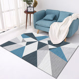 Tapis Rectangulaire Velours Cristal Motif Géométrique Multicolore – Salon & Chambre 1