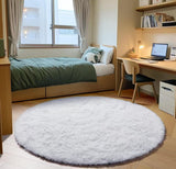 Tapis Rond Shaggy Moelleux Uni – Salon & Chambre 13