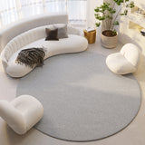 Tapis Rond Velours Cristal Rayé Crème – Style Silence 7