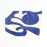 Tapis Forme Irrégulière Motif Abstrait Bleu Klein – Salon Design 2