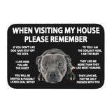 Tapis Entrée Humour Règles de la Maison Chien Imprimé TPE 2