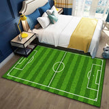 Tapis Rectangulaire Terrain de Football Imprimé – Chambre Enfant 3