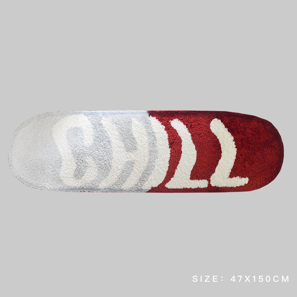 Tapis Ovale Rétro Américain Inscription "CHILL" – Streetwear