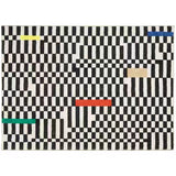 Tapis Optique Noir & Blanc – Illusion Géométrique – Salon Moderne 4