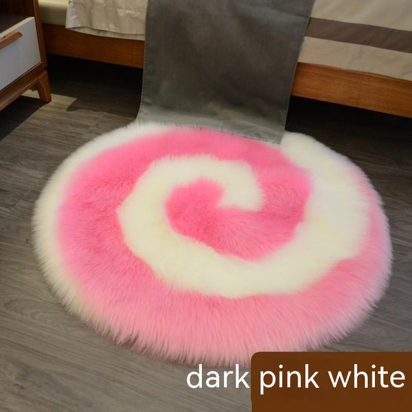Tapis Rond Lollipop Shaggy Tourbillon – Chambre & Salon