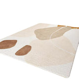 Tapis Rectangulaire Polyester Motif Abstrait Luxe Léger – Salon & Chambre 3