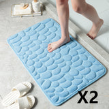 Tapis Mémoire de Forme Salle de Bain – Motif Galets 3D Absorbant | Douche 13