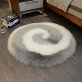 Tapis Rond Shaggy Spirale Bicolore – Chambre & Salon 5
