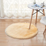 Tapis Rond Moelleux Imitation Fourrure – Plusieurs Couleurs 1