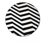 Tapis Rond Noir et Blanc Motifs Géométriques Zèbre et Graphiques 7