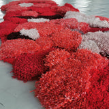 Tapis Forme Irrégulière Laine Tufté Main Motif Fleurs – Salon & Chambre 4