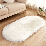 Tapis Ovale Imitation Laine Shaggy Poil Long – Chambre & Salon 2