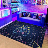 Tapis Rectangulaire Gamer Néon Cyberpunk – Chambre & Salon 2