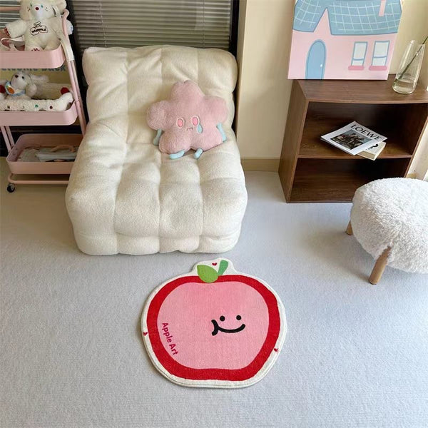 Tapis Forme Fruit Imitation Cachemire – Pomme et Pastèque