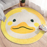Tapis Rond Épais Visage Animal Chambre Enfant Coloré 8