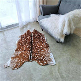Tapis Forme Peau de Bête Imitation Cerf Taches Naturelles – Salon & Bureau 1