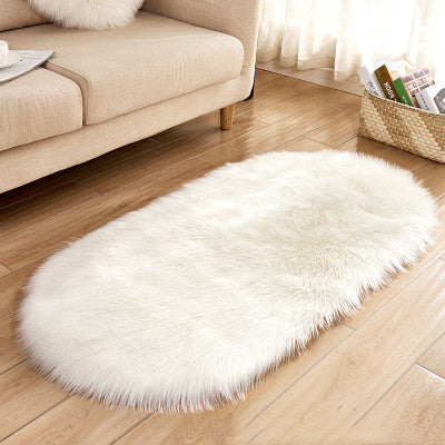 Tapis Ovale Imitation Laine Shaggy Poil Long – Chambre & Salon