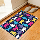 Tapis Patchwork Multicolore Géométrique Ethnique Runner Salon 2