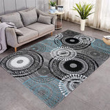 Tapis Géométrique Gris Bordeaux Triangles Modernes Salon 3