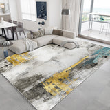 Tapis Rectangulaire Polyester Motif Abstrait Scandinave Multicolore – Salon & Chambre 14