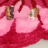 Tapis Forme Fleur Shaggy Rose – Chambre & Salon 3