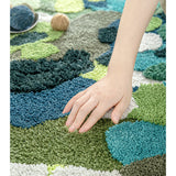 Tapis Touffeté Irrégulier Mousse Verte Forêt Tropicale Chambre 5