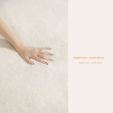 Tapis Rectangulaire Peluche Imitation Lapin Doux – Salon & Chambre 12