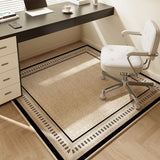 Tapis Bureau Velours Cristal Géométrique Beige Sobre Moderne 3