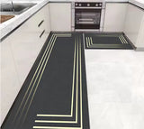 Set Tapis Salle de Bain & Cuisine – Gris & Bleu – Runner + 2 Pièces 8