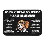 Tapis Entrée Humour Règles de la Maison Chien Imprimé TPE 10
