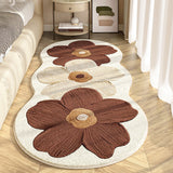 Tapis Irrégulier Grande Fleur Colorée Imitation Cachemire Runner 9