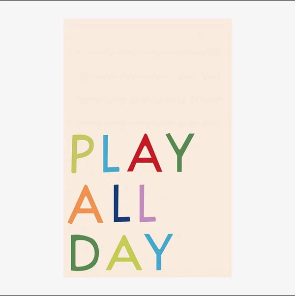 Tapis Enfant Lettres Colorées Play All Day – Chambre & Salle de Jeux