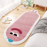 Tapis Chevet Ovale Expressions Cartoon Chambre Velours Coloré 7