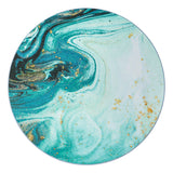 Tapis Rond Abstrait Géométrique – Motifs Océan & Nature Colorés | Salon 12